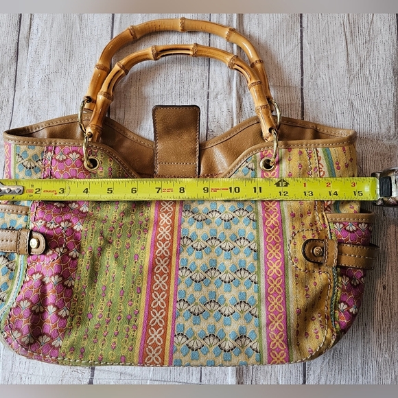 Relic Vintage Y2K Floral Handbag Bamboo Handles Retro Cottagecore Whimsy style - Picture 7 of 10